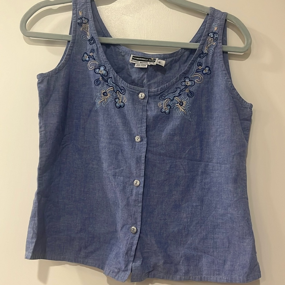Denim Panhandle Slim top size Small